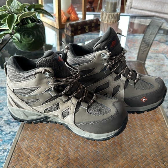 Merrell Women's Siren Mid Waterproof Alloy Toe Work Boots at-Brindle/Boulder 8 - Picture 9 of 9